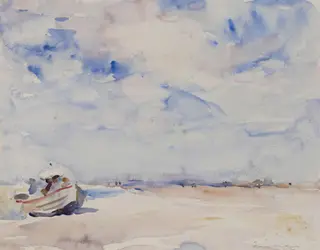 Shrimping, by Fred Mayor, watercolor, 1890