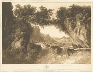 View of the Loss of the Rhone, by Maria Catharina Prestel, ink, 1791