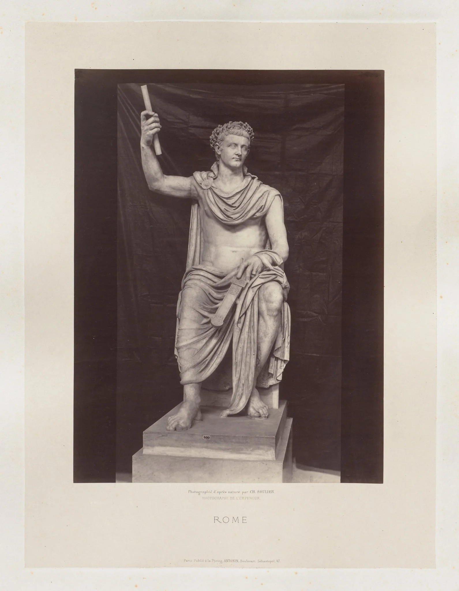 Statue de Tibere, Vatican, detail