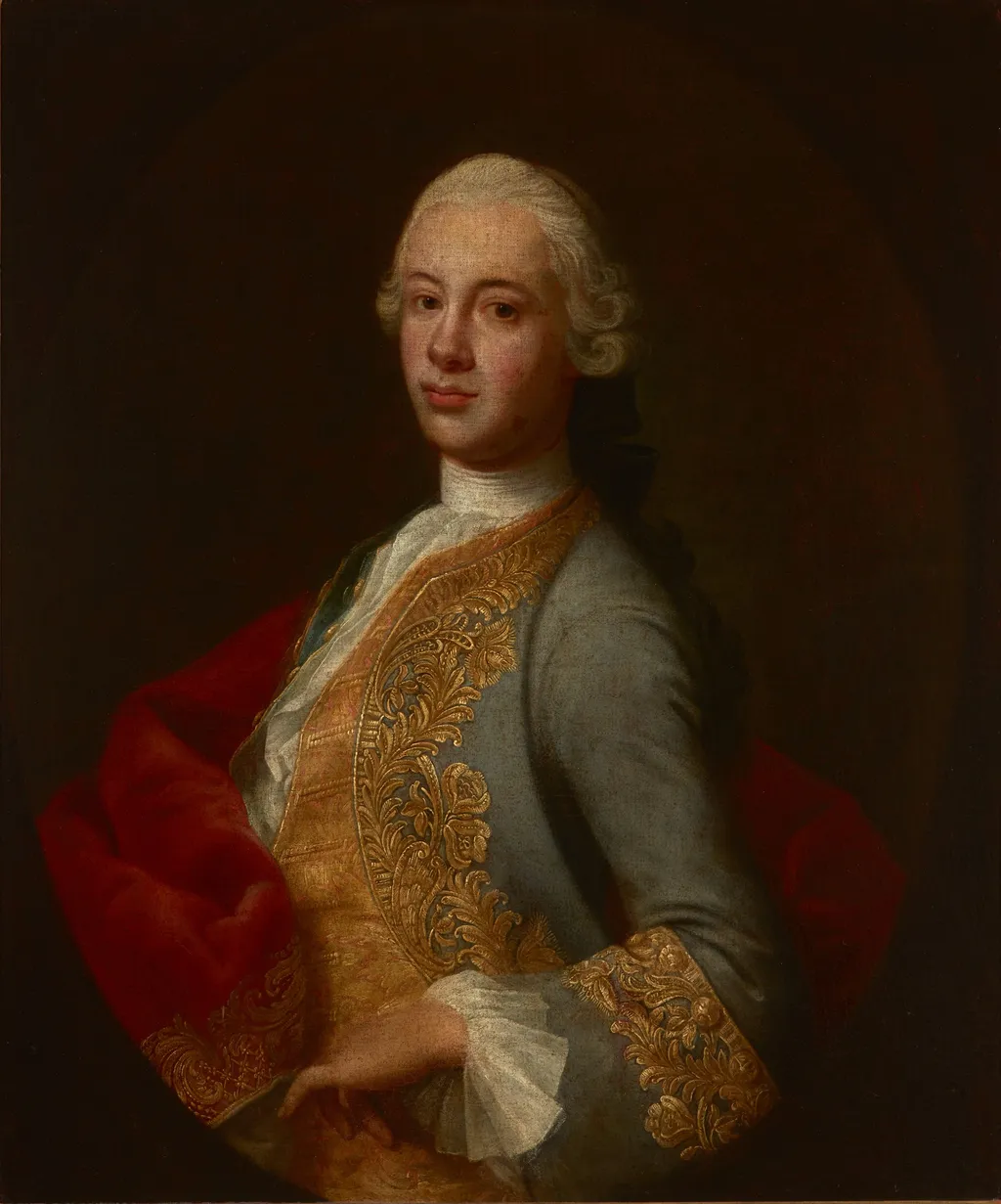 Portrait of Jan Jacek Tarnowski (1729–1808), Starost of Kahorlice and Byszów, by Augustyn Mirys, oil, 1750