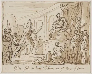 Aeneas before Dido in the Temple of Juno, by James Thornhill
