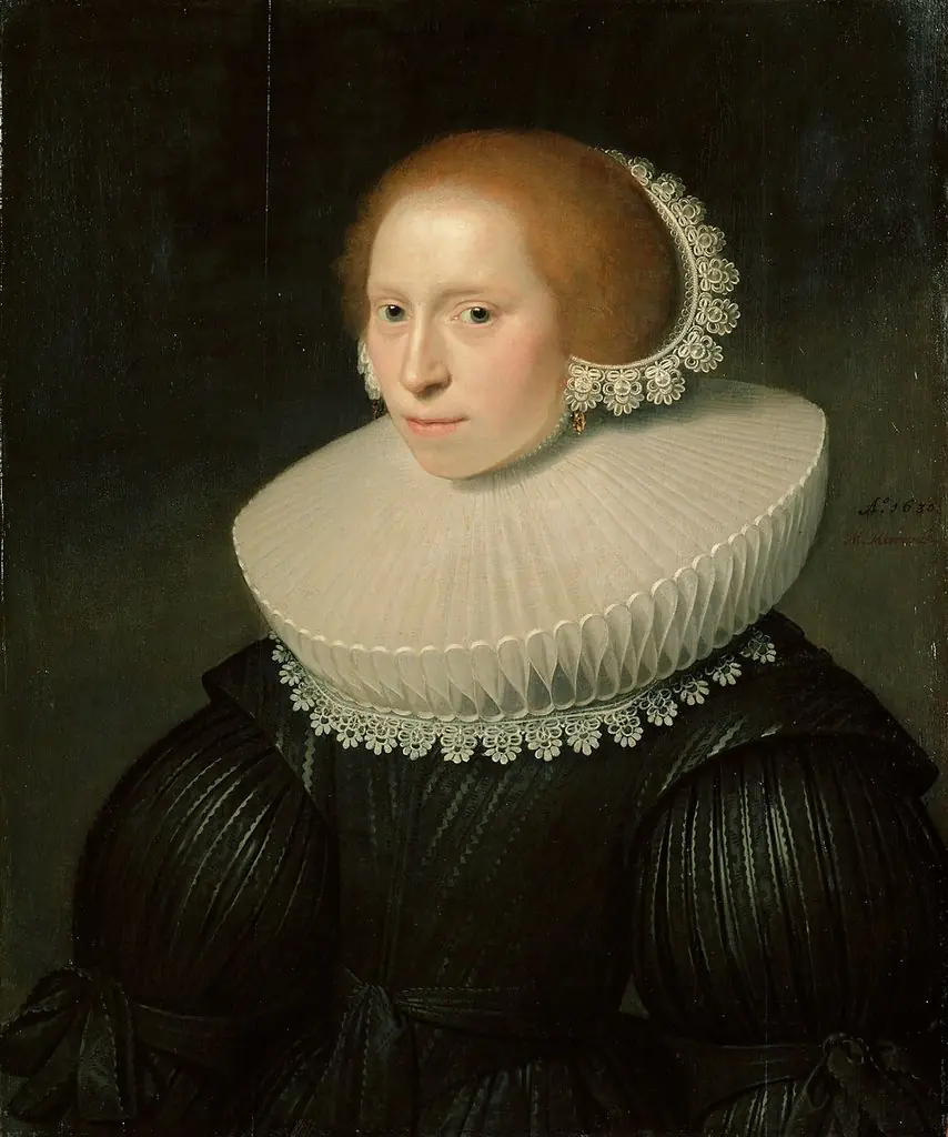 Portrait of a young woman, by Michiel Jansz van Mierevelt, oil, 1630