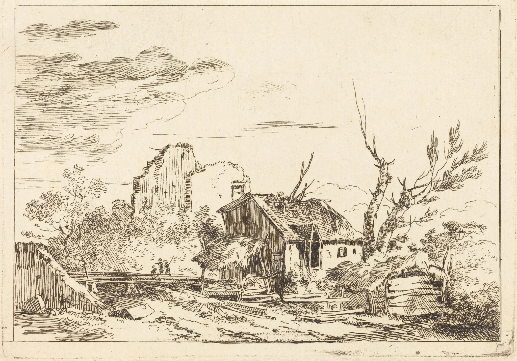 Hovel at the Bridge, detail