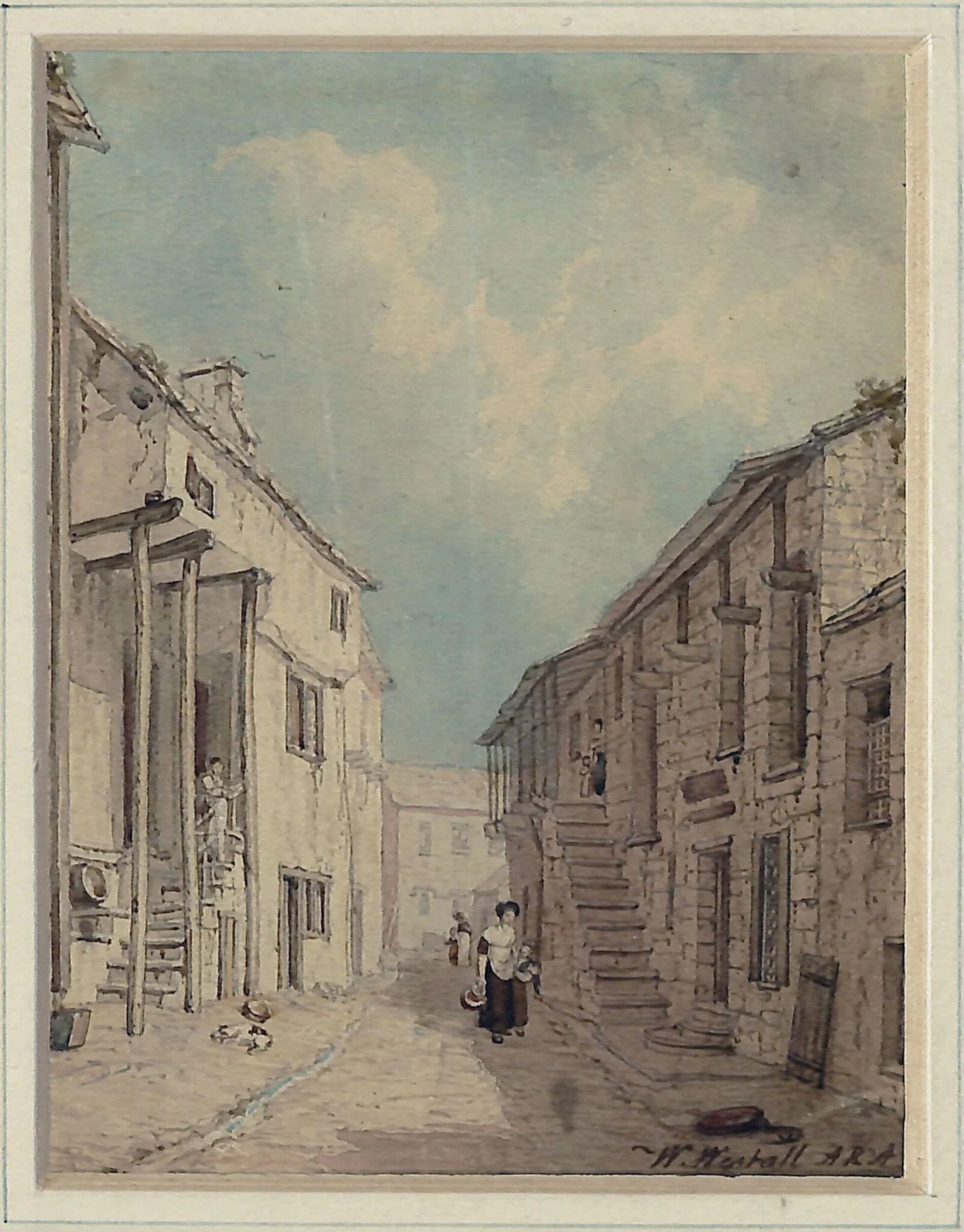 Street scene in Dent, Yorkshire, detail