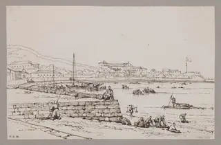 The bay, Macau, with the church and fort of S. Francisco, by George Chinnery, 19
