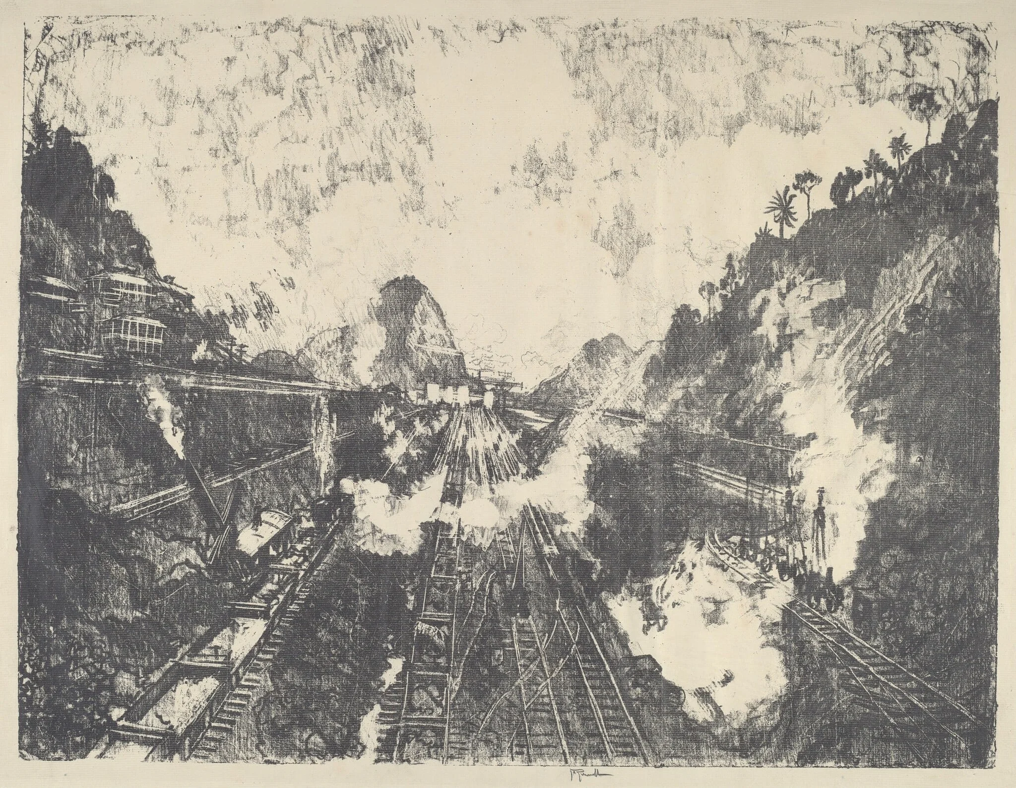 The Cut, Looking toward Ancon Hill, detail