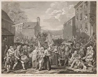 March to Finchley in the Year 1746 (After Hogarth), by Luke Sullivan, 1750