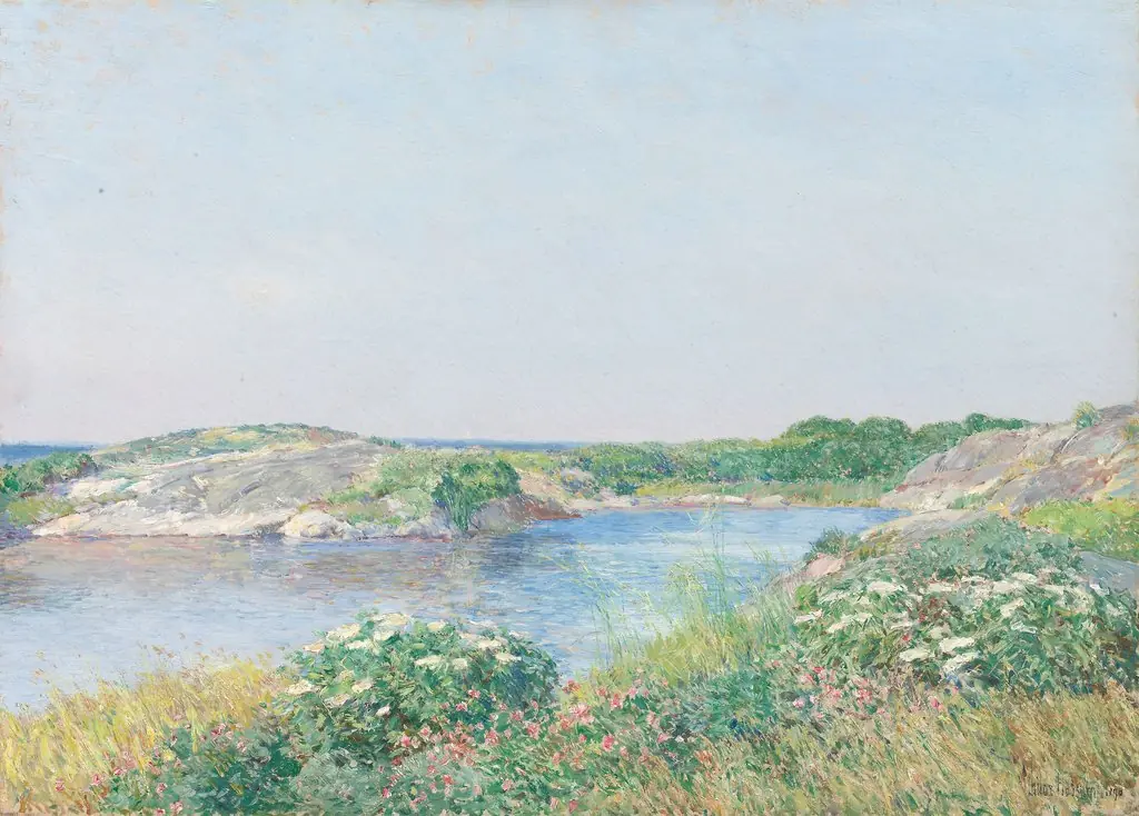 The Little Pond, Appledore, by Childe Hassam, oil, 1896