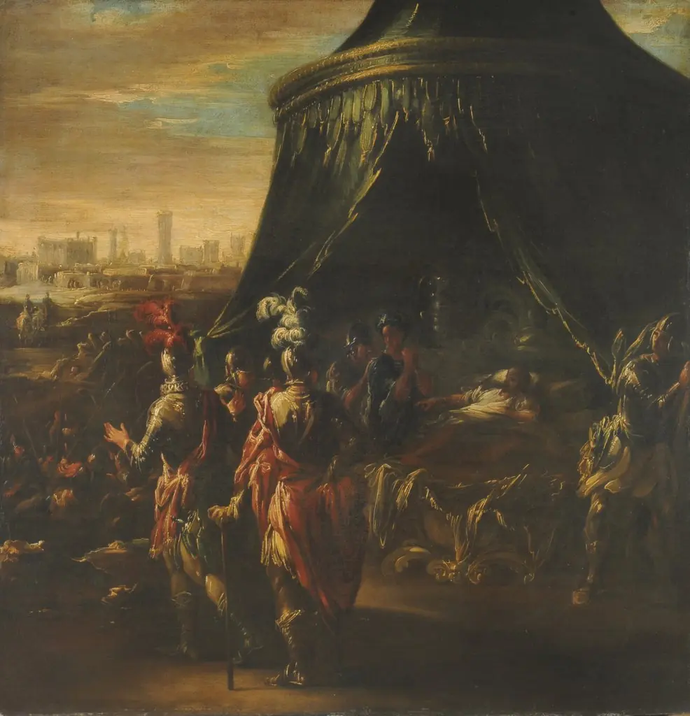 War Scene, by Giovanni Andrea Donducci, oil, 1625