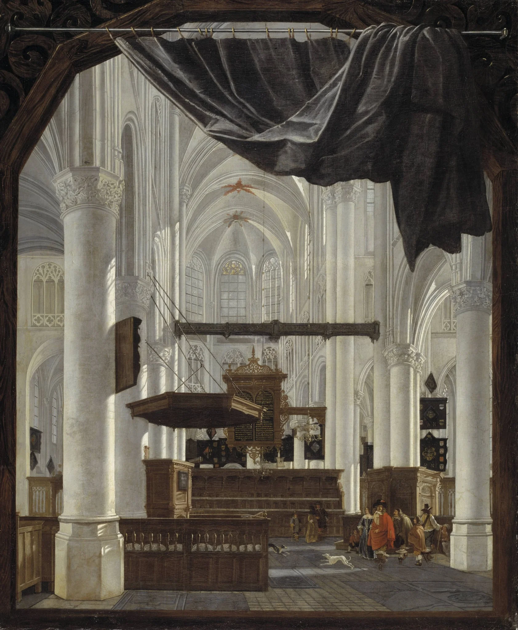 Interior of Sint Gertrudiskerk in Bergen op Zoom, detail