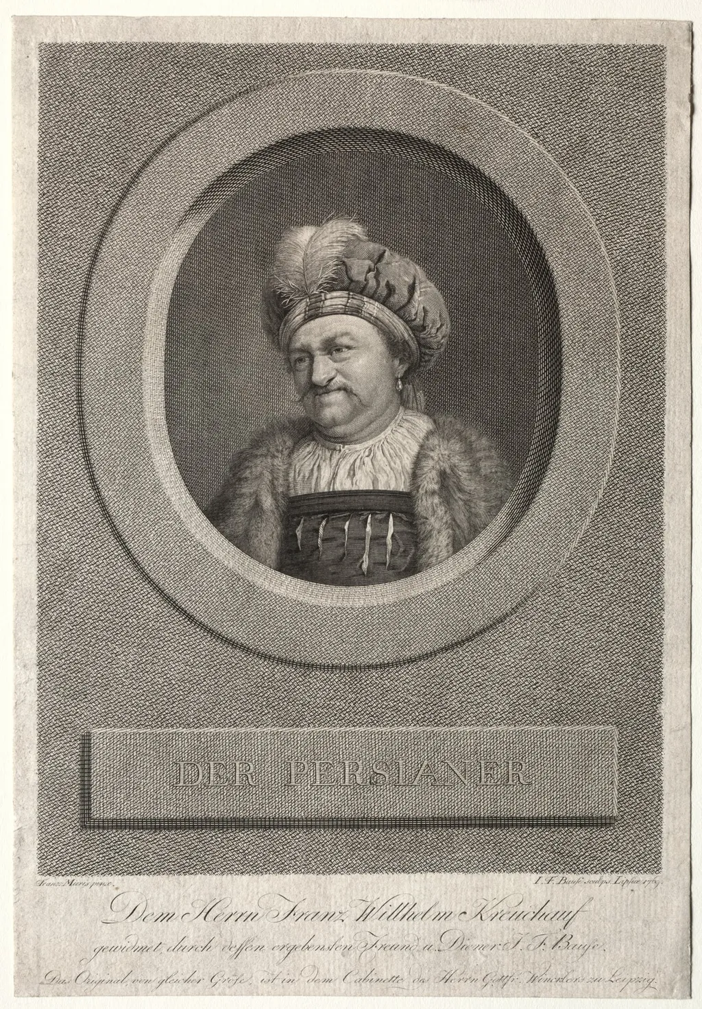 The Persian - Portrait of Franz Wilhelm Kreuchauf, by Johann Friedrich Bause