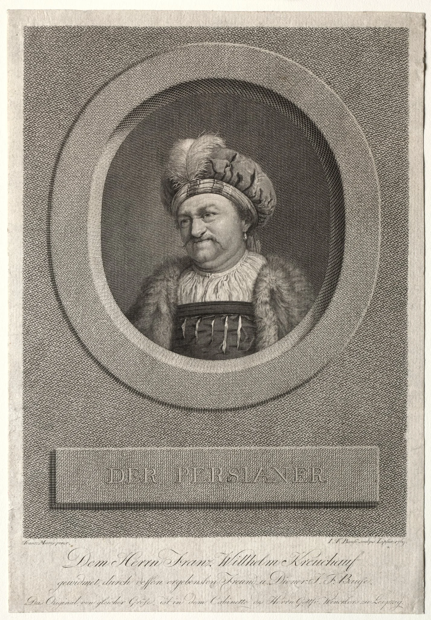 The Persian - Portrait of Franz Wilhelm Kreuchauf, detail
