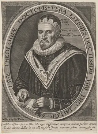 Thomas Taylor, D.D., by William Marshall, ink, 1623