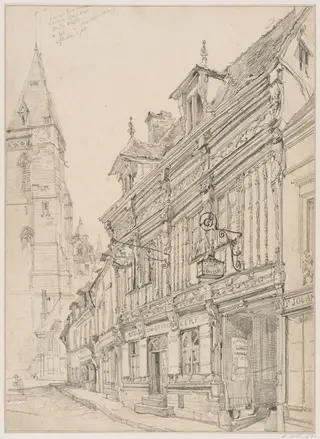 Hôtel du Grand Cerf, Les Andelys, by John Junior Burgess, 1833