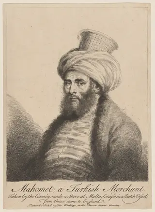 Mahomet, a Turkish Merchant, by Thomas Worlidge, ink, 1741