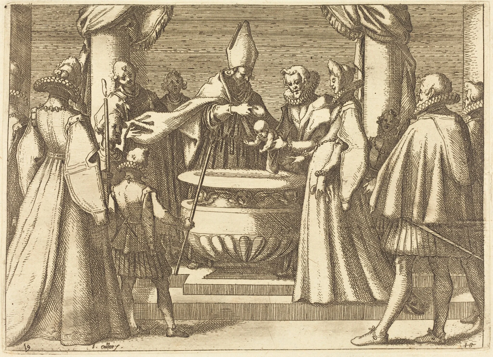Baptism of the Prince of Spain, detail