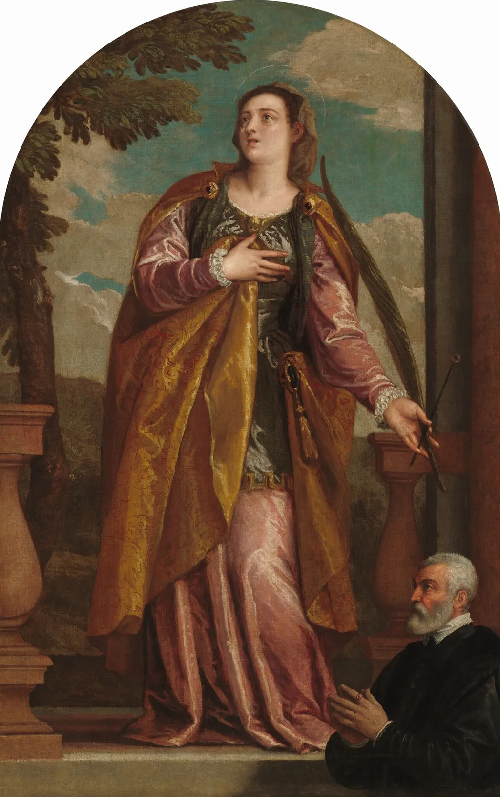 Saint Lucy and a Donor, by Veronese, oil