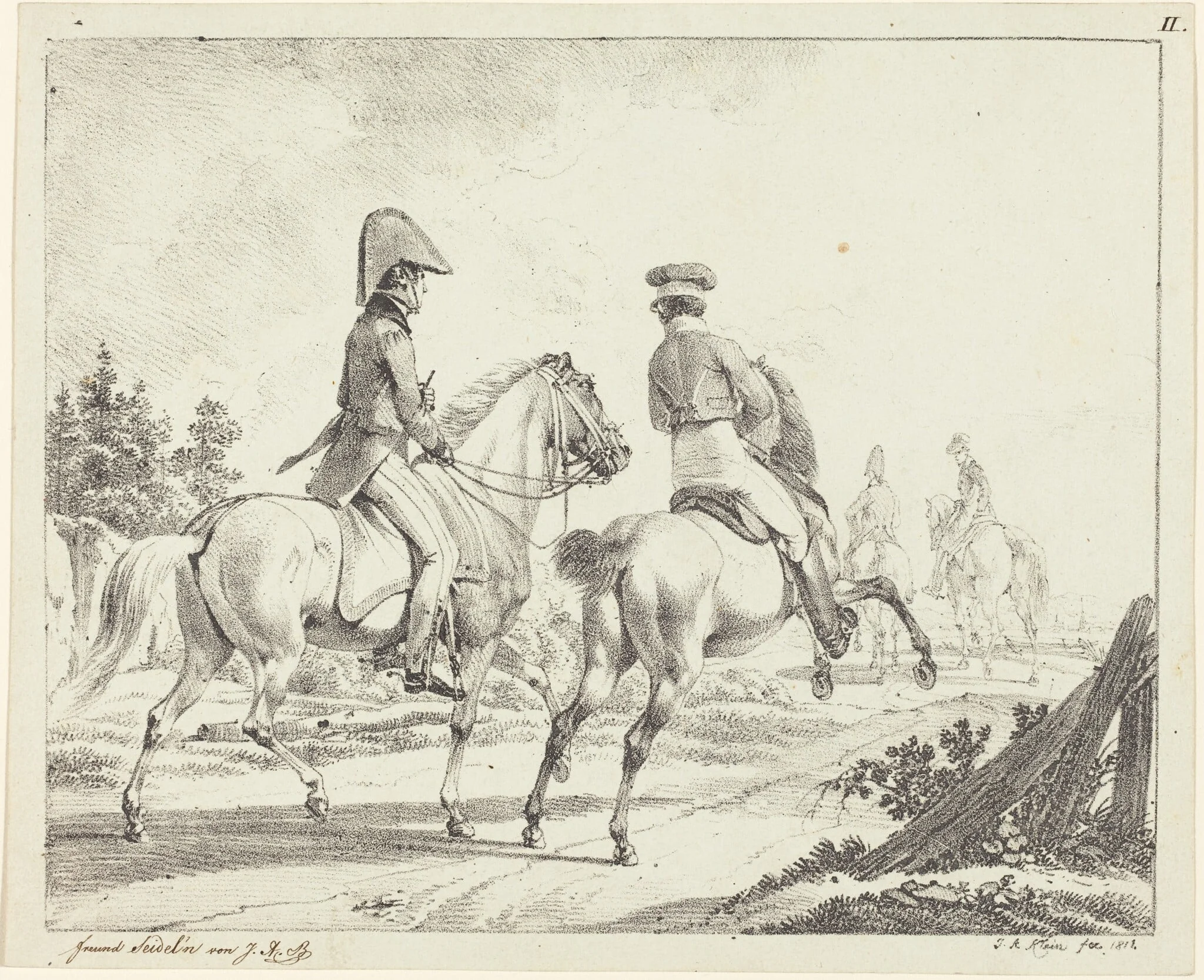 Erlangen Students on Horseback, detail