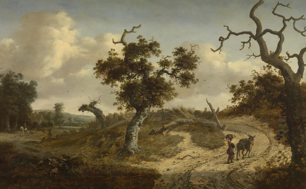 Landscape, by Jan Wijnants, oil, 1668