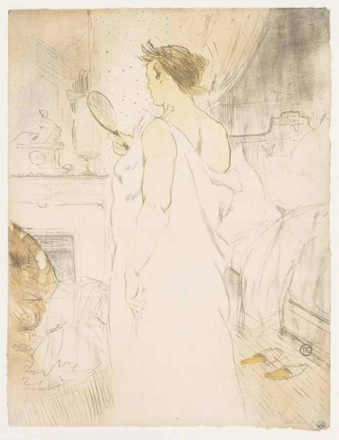 Elles: Woman with a Hand Mirror, detail
