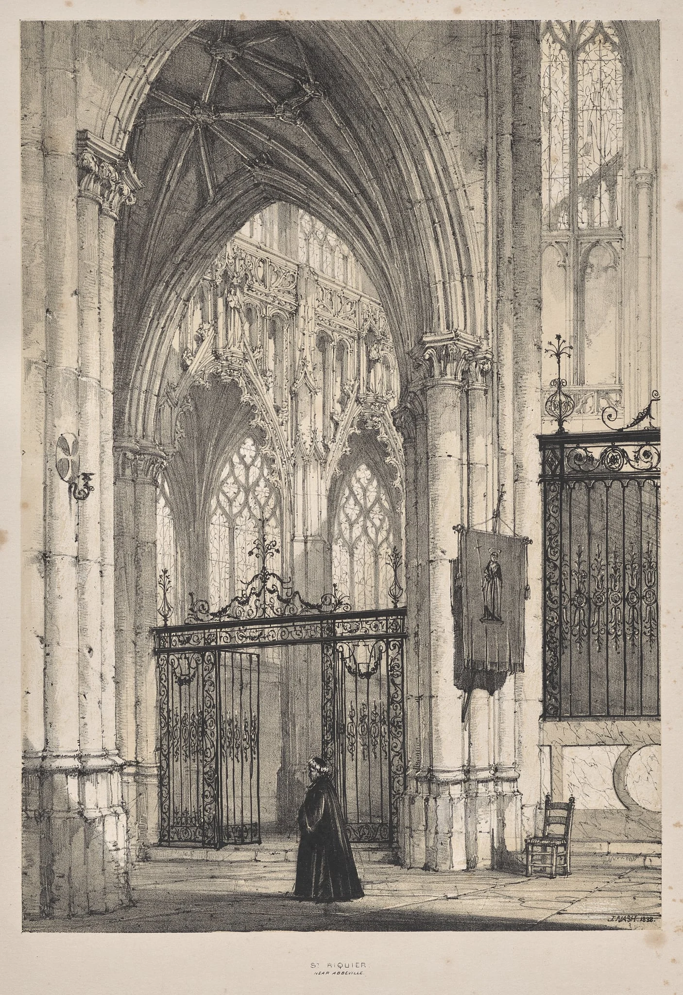 Architecture of the Middle Ages: Church of St. Riquier, near Abbeville, detail