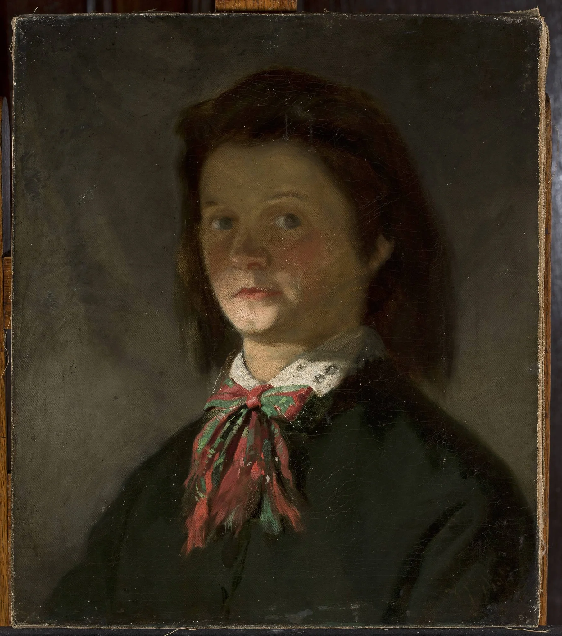 Portrait of artist’s wife, detail