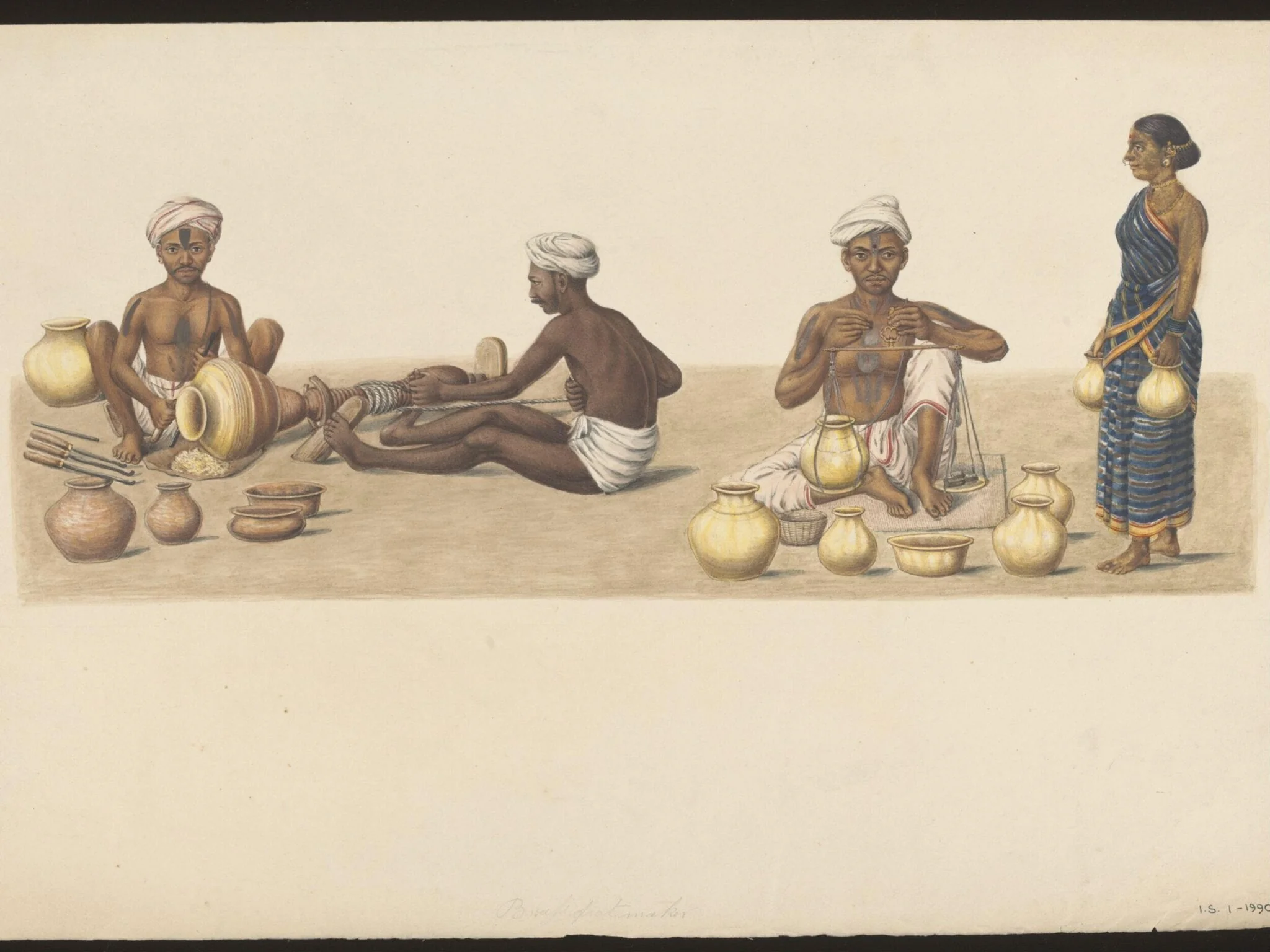 Brass pot makers, detail