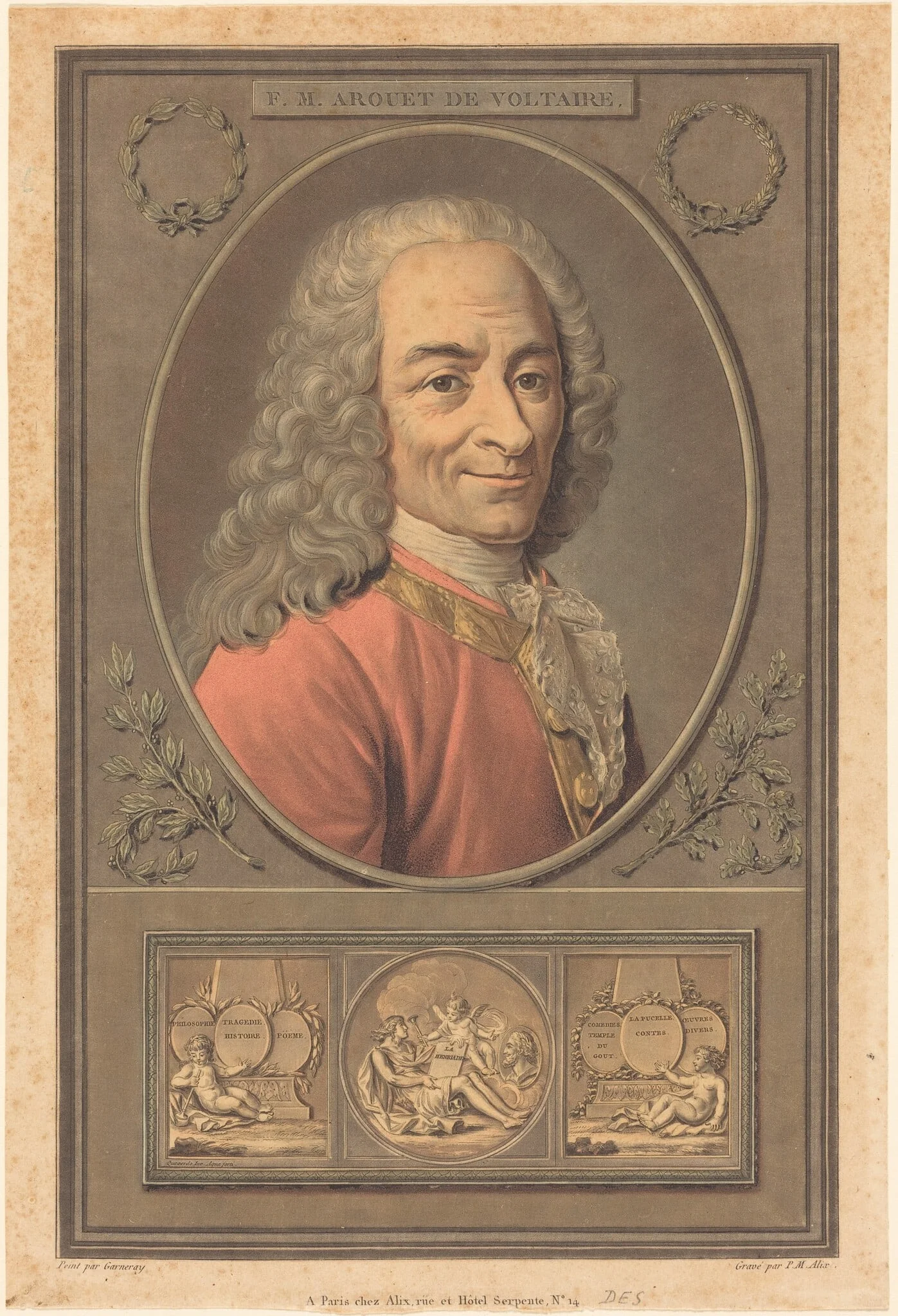 F.M. Arouet de Voltaire, detail