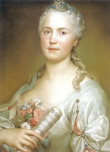Die Sängerin Caterina Regina Mingotti (1722-1807), detail