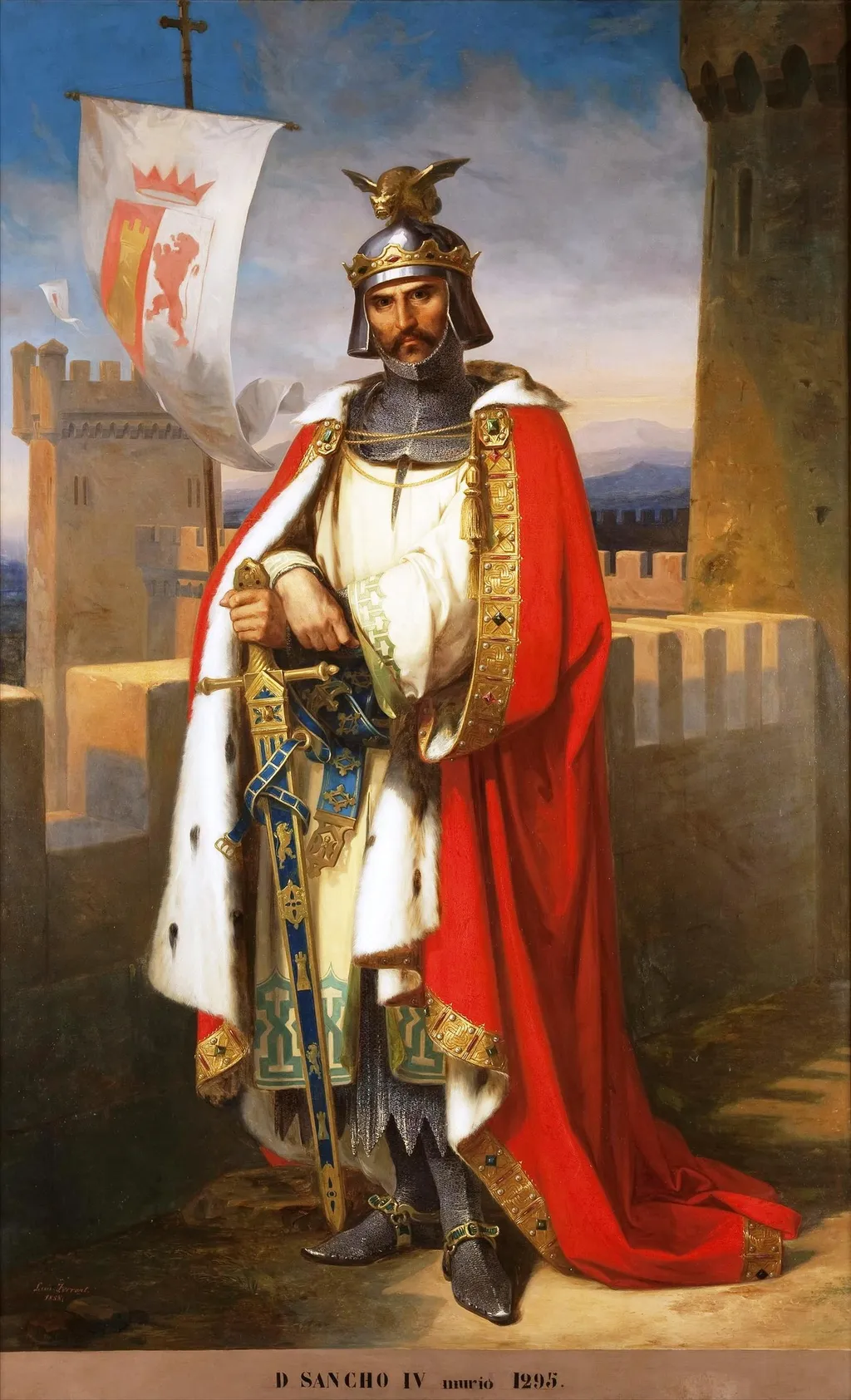 Sancho IV, by Luis Ferrant y Llausás, oil, 1858
