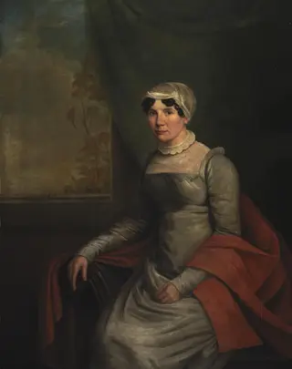 Seated woman, by William Shiels, oil, 1843