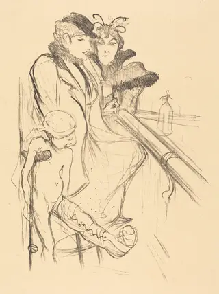 Wounded Eros (Eros vanné), by Henri de Toulouse-Lautrec, ink, 1894
