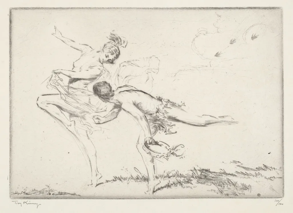 Swallows, by Troy Kinney, ink, 1919