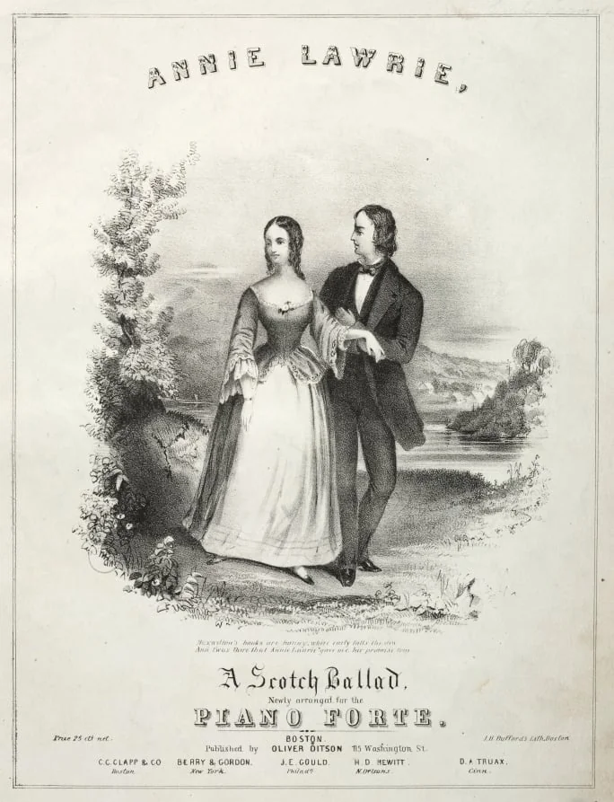Annie Laurie - Sheet Music Cover, detail