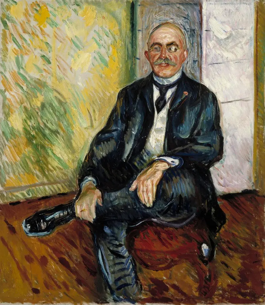 Gustav Schiefler, by Edvard Munch, oil, 1908