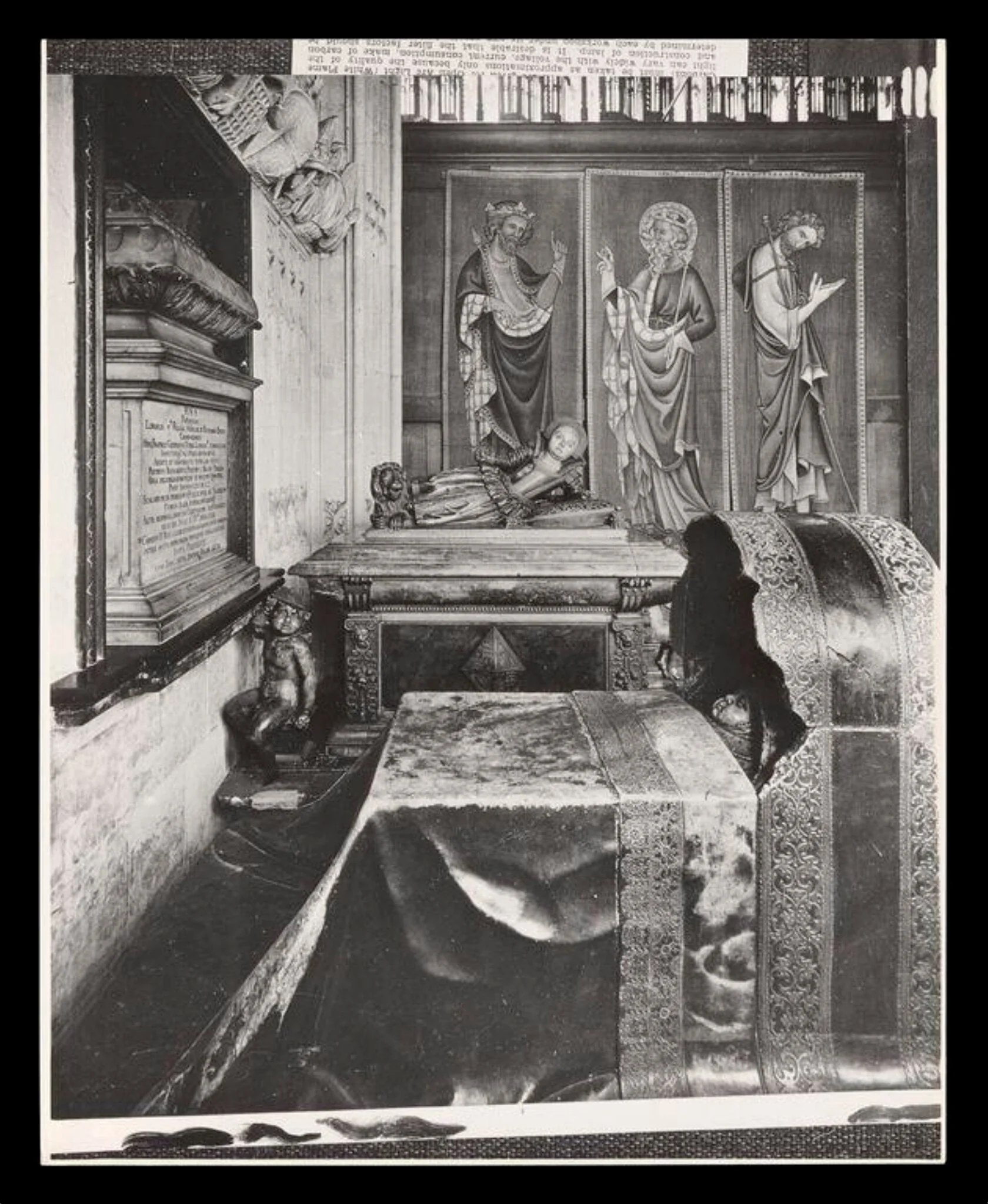 Church Interior with Sculptures, detail