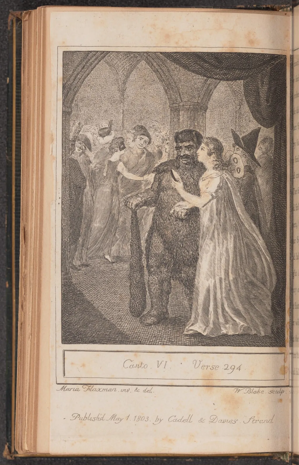 Canto IV, Verse 294, by William Blake, ink, 1803