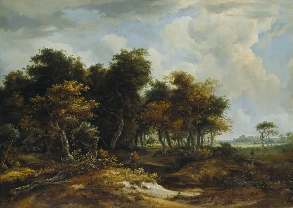 Entrance to a Forest, by Meindert Hobbema, oil, 1664
