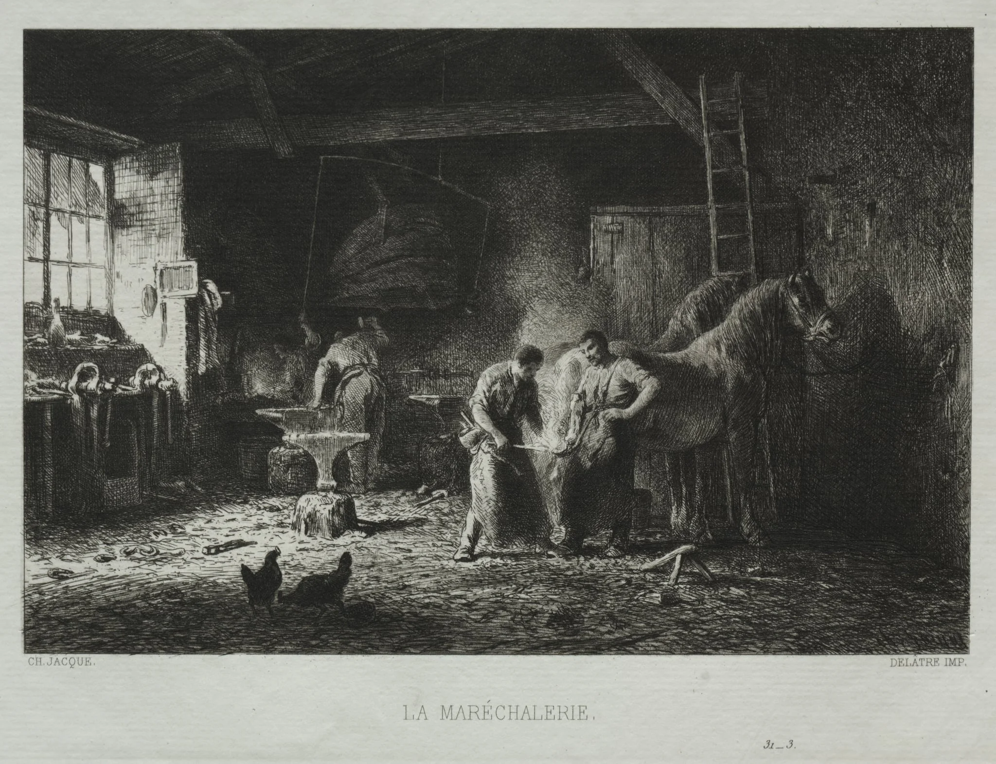 The Blacksmith Shop, detail