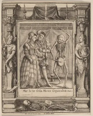 Bridal Pair, by Wenceslaus Hollar, ink, 1651