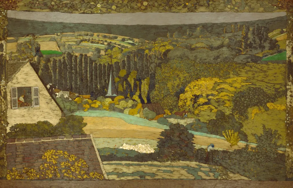 Landscape: Window Overlooking the Woods, by Édouard Jean Vuillard, oil, 1899