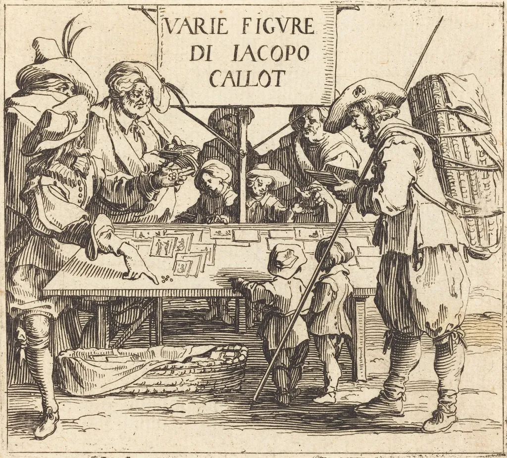 Frontispiece for "Varie Figure", by Jacques Callot, ink, 1621