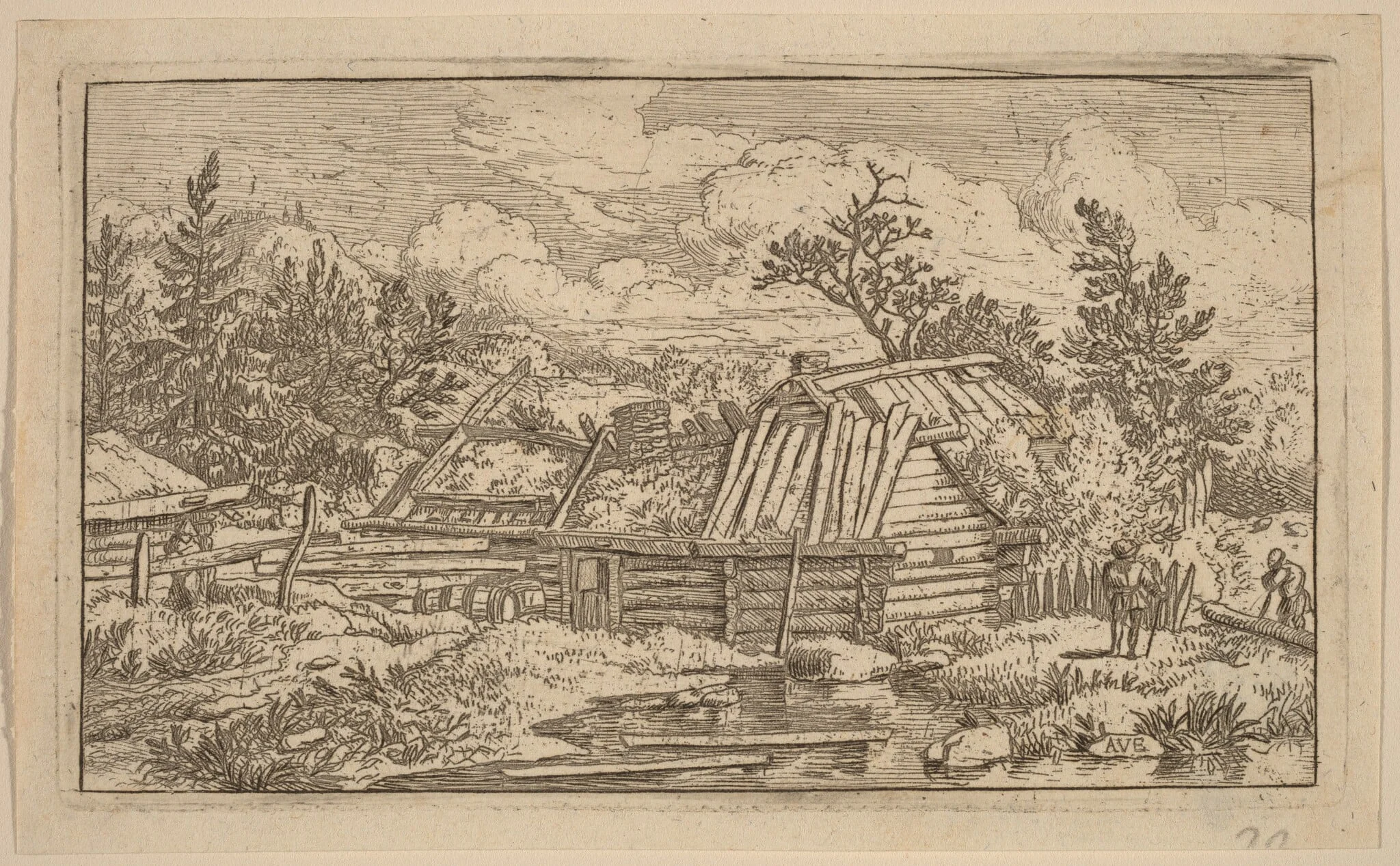 Two Beams Floating in the Water, detail