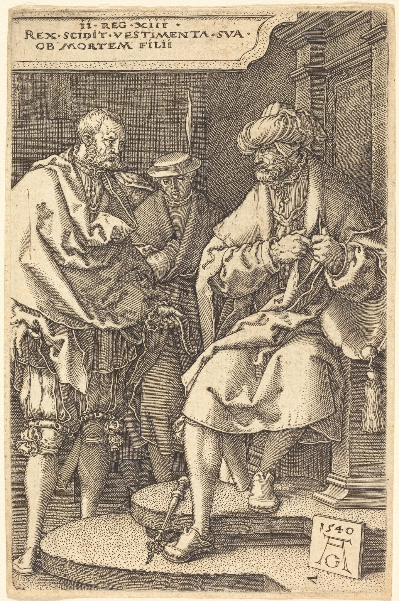 David Casting Off His Robes at the News of the Death of His Son, detail