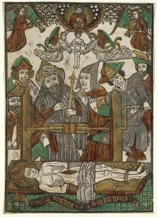 The Martyrdom of St. Erasmus, by Master of the Bergwolken, 1480