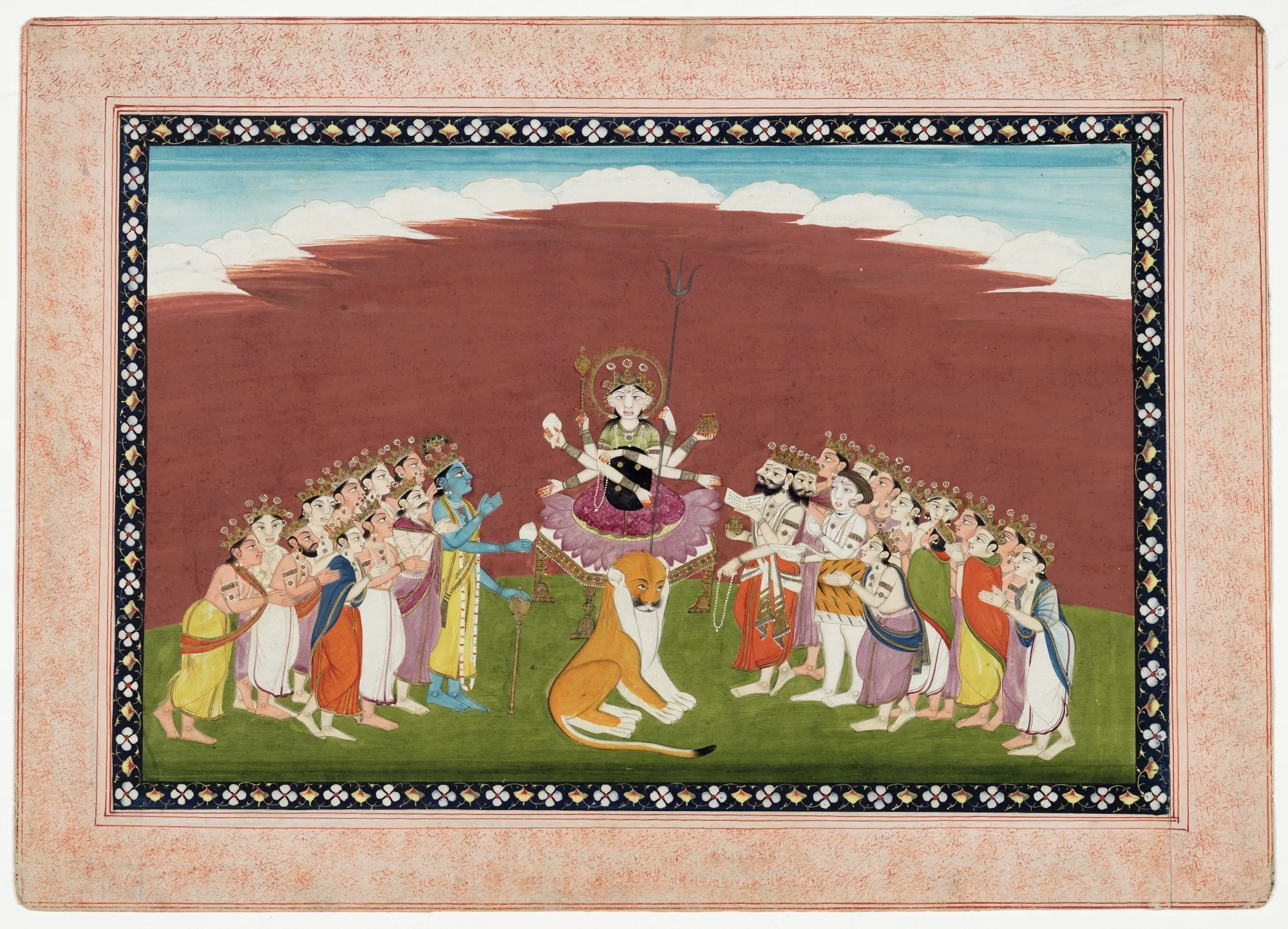 Gods Appeal to Durga for Help, detail