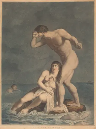 Le Déluge Universel, by Jacques Bonnefoy, ink, 1783