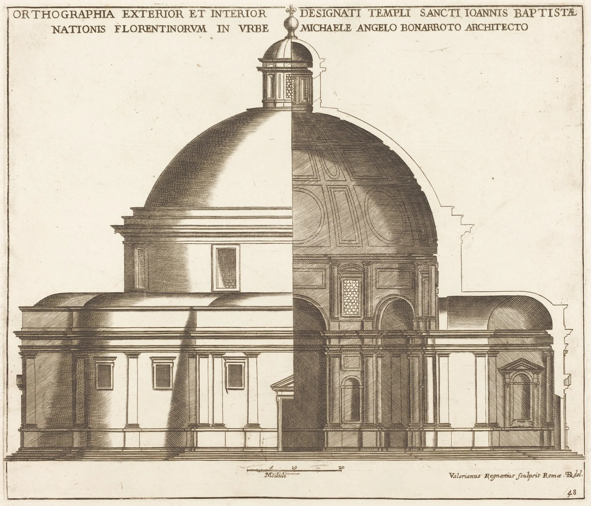 Section of the Church of Saint John the Baptist, detail