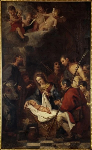 Aanbidding der herders, detail
