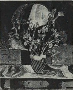 Vase of Irises, detail